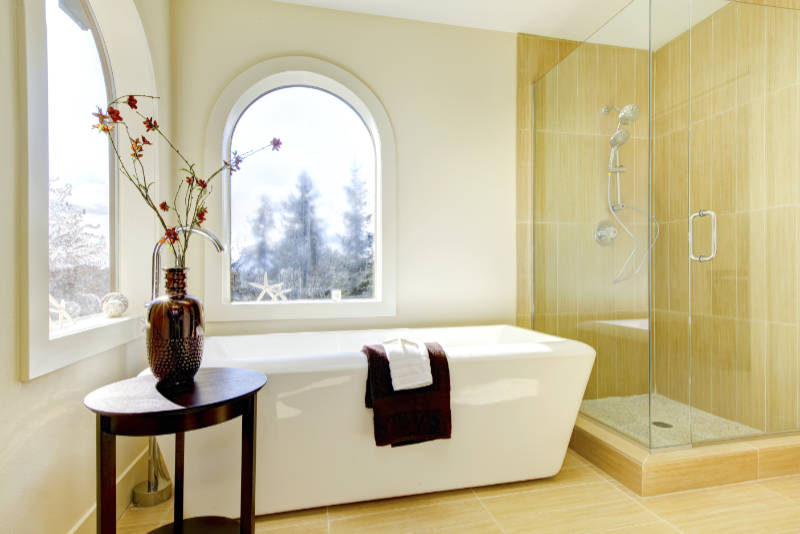 Luxury new natural classic bathroom